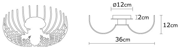 Mennyezeti lámpa ASPENDOS 1xE27/40W/230V