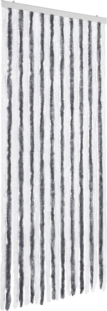 vidaXL szürke és fehér zsenília rovarfüggöny 90 x 200 cm