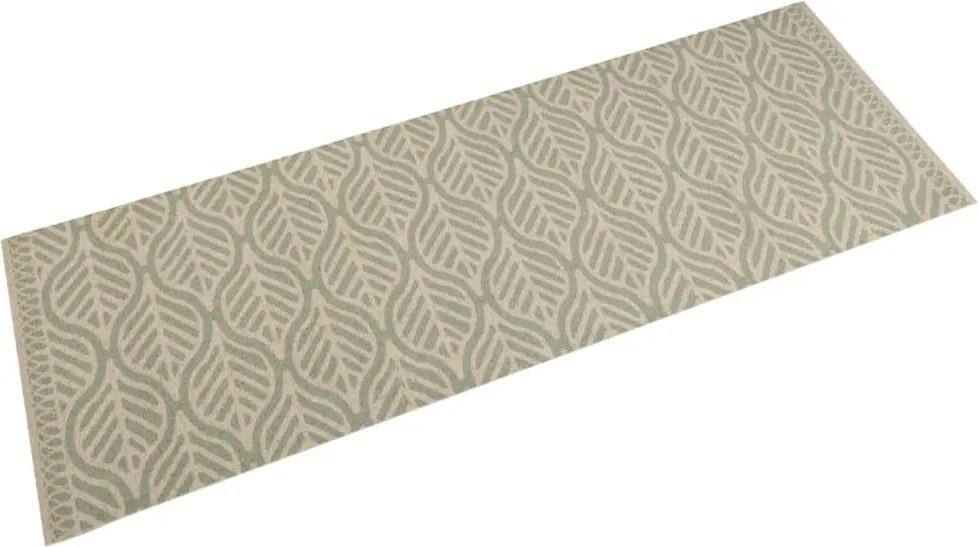vidaXL mosható levélmintás bársony konyhaszőnyeg 45 x 150 cm
