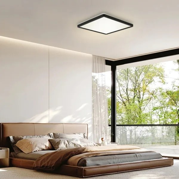 Brilagi - LED Fürdőszobai lámpa ULTRA SLIM LED/24W/230V 42x42 cm fekete IP54