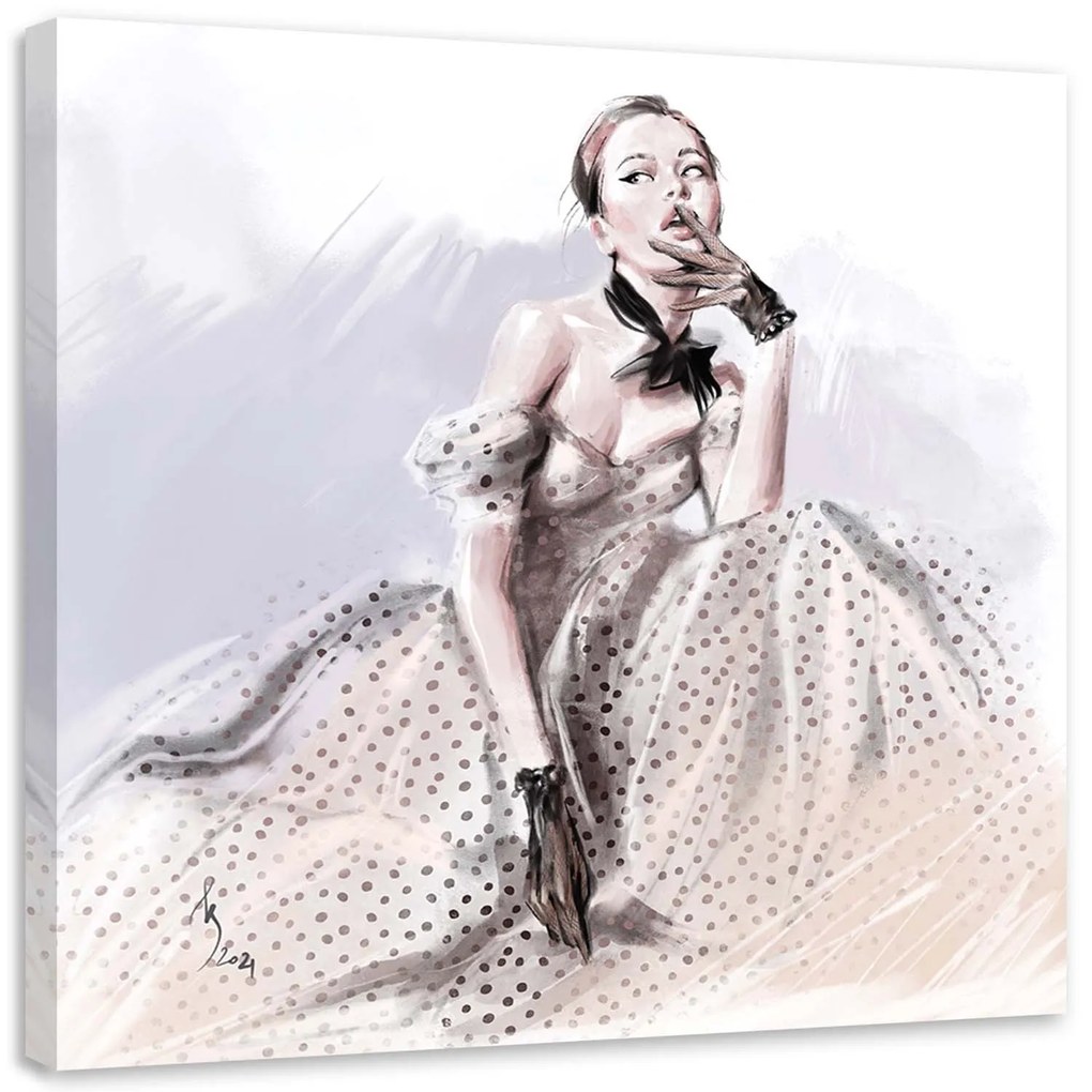 Gario Vászonkép Párizs divat no ruha elegancia - Irina Sadykova Méret: 60 x 60 cm
