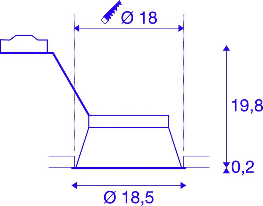 SLV HORN 113170 Beépíthető spotlámpa 1x75W/GU10/ES111 IP20