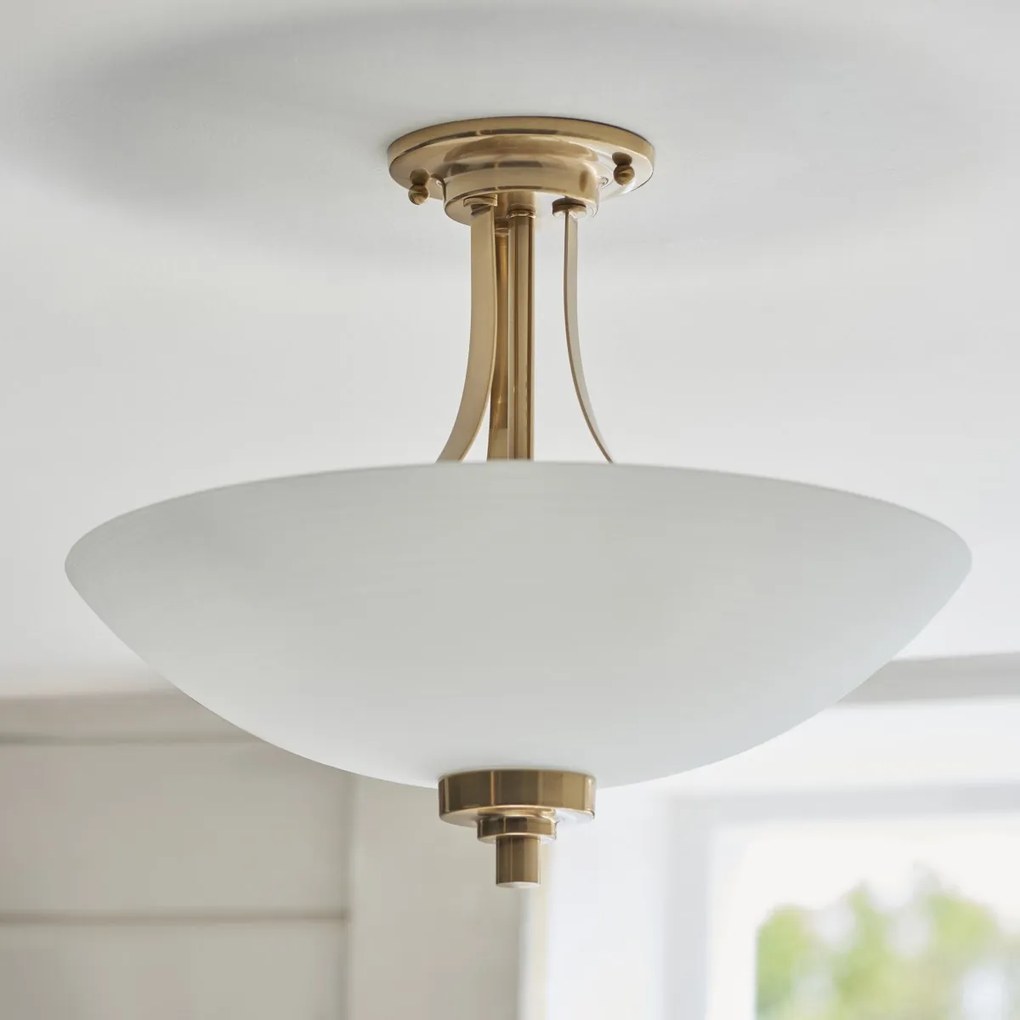 Endon glamour modern mennyezeti lámpa welles antik sárgaréz fehér end112438