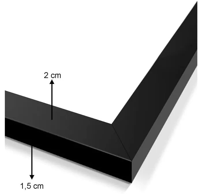 Abstract Lines 3 db-os kép készlet fekete keretben, 35 x 45 cm - Vavien Artwork