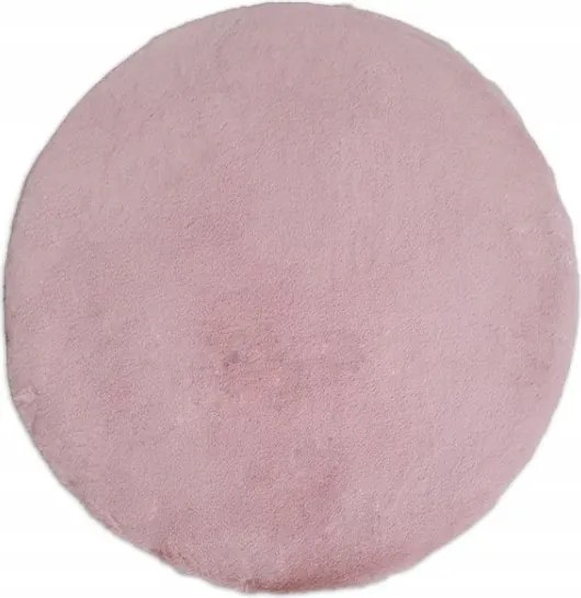 Rabbit kerek szőnyeg 160cm, plüss rózsaszín nyuszi szőrme