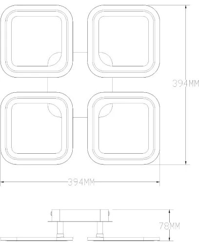 Zuma Line MS232040R-WH-LED Dimmelhető lámpa STELLAR LED/30W/230V 3000-6000K fehér + távirányító