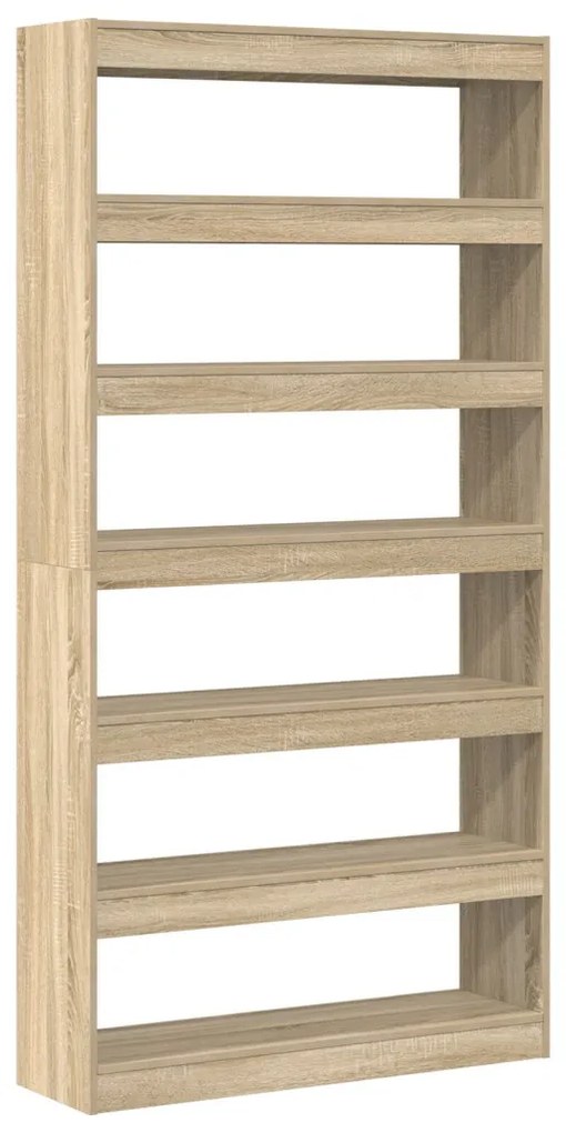 Könyvespolc Sonoma tölgy Mérnöki fa 100 x 30 x 198 cm Polcozás