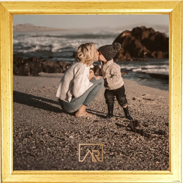 Arany képkeret 10x10 Aura, négyzet alakú, loft