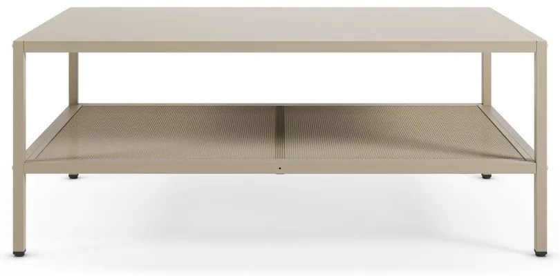 Krémszínű fém dohányzóasztal 60x100 cm Fayna – Marckeric