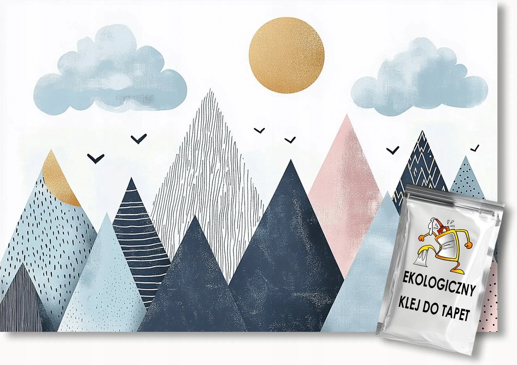 Fotótapéta Flizelina Gyerekek Tájkép Hegyek Felhők Nap 250x175 ragasztó