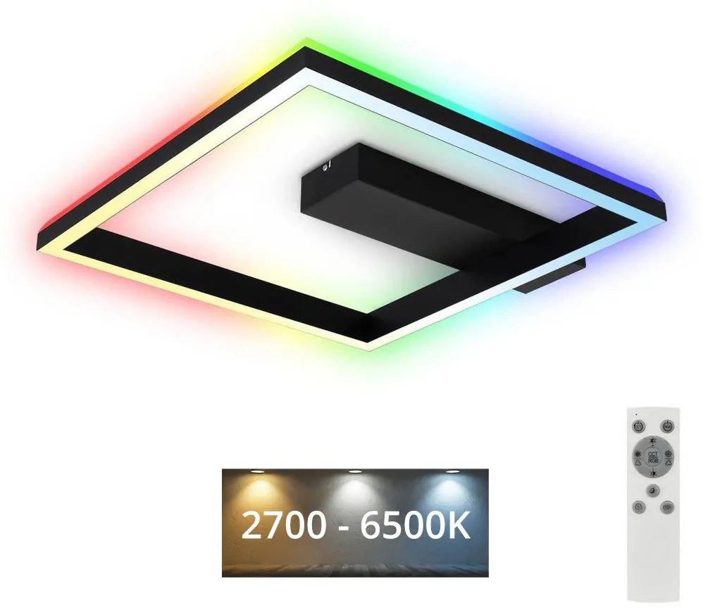 Brilo Brilo - LED RGBW Dimmelhető felületre szerelhető csillár FRAME LED/18W/230V 2700-6500K + távirányító BL1297