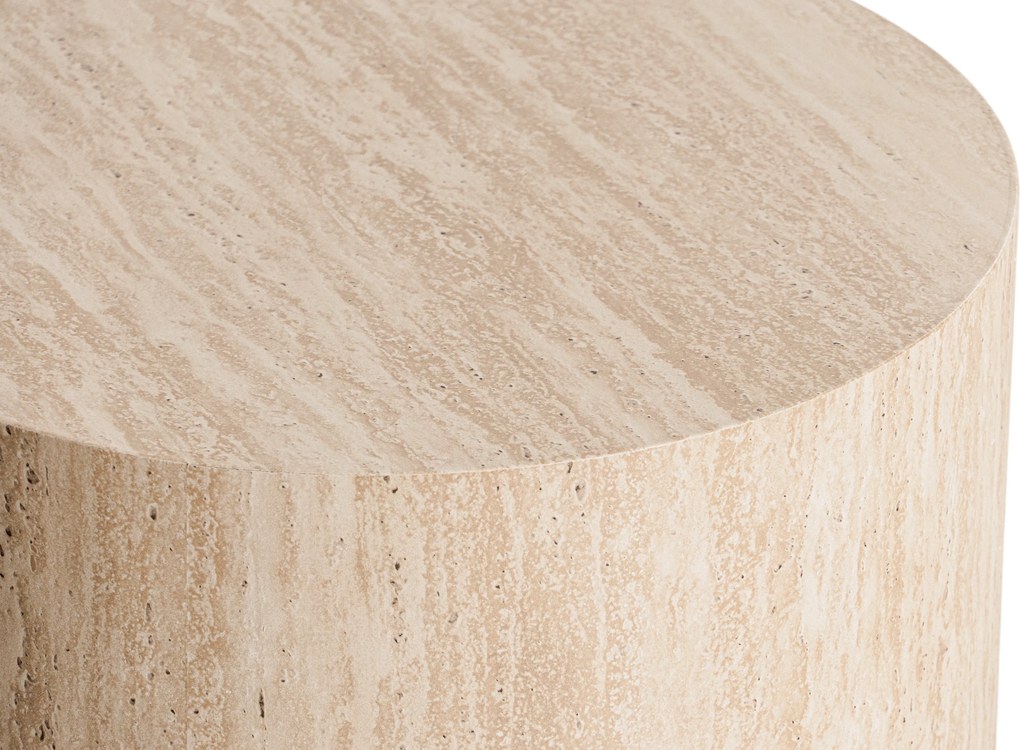 Novula kerek dohányzóasztal 45 cm - travertin