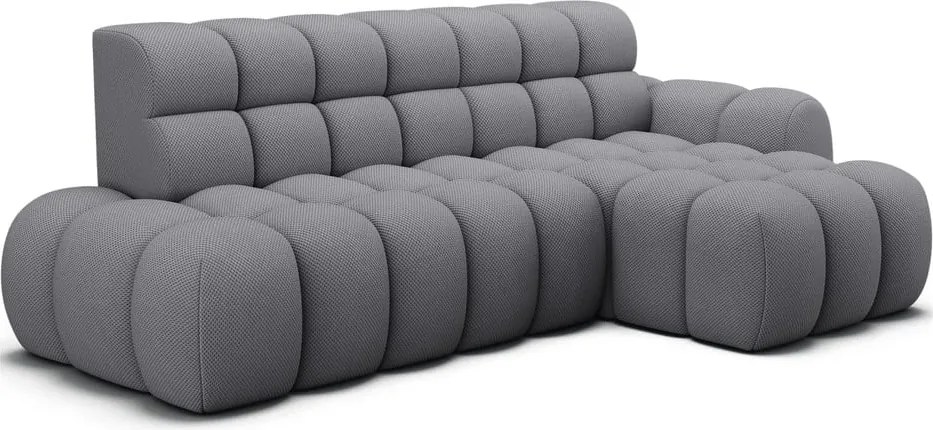 Szürke kinyitható sarokkanapé (jobb oldali-heverő résszel) Ceedro – ELTAP