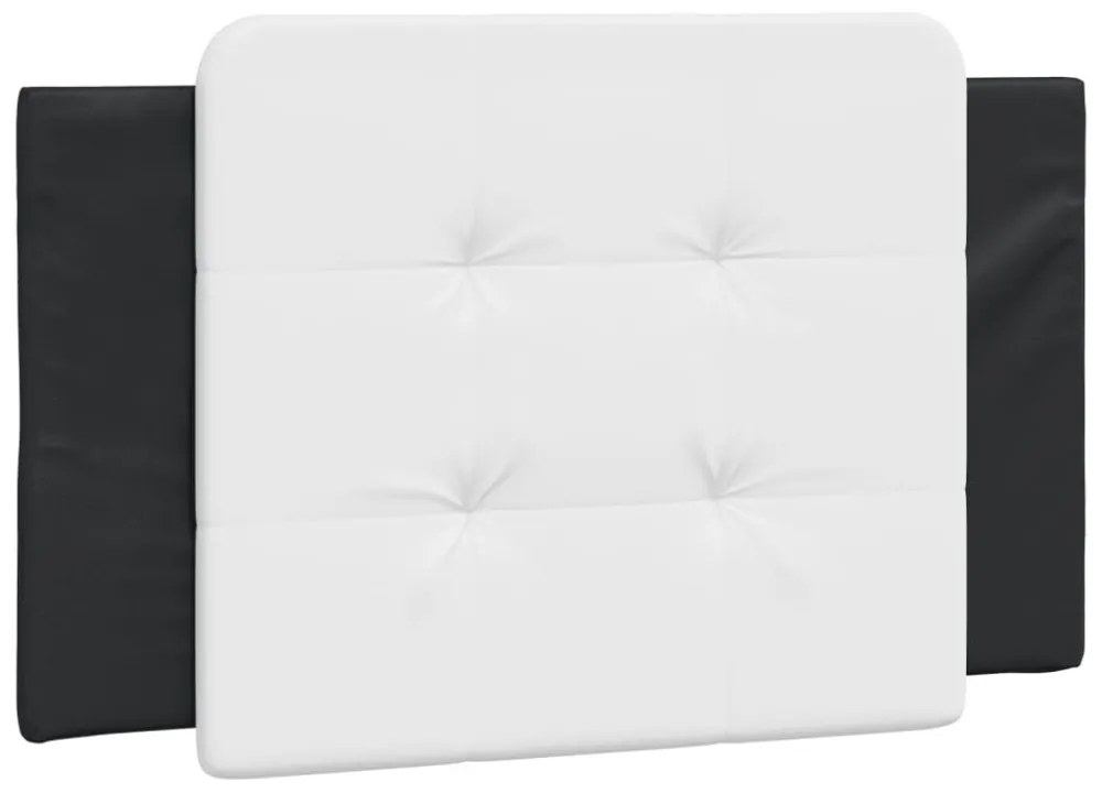 fekete és fehér ágykeret LED-ekkel matrac nélkül Zadar 90 x 200 cm