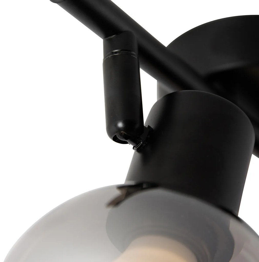 Okos mennyezeti lámpa fekete füstüveggel, 2 Wi-Fi P45 - Vidro