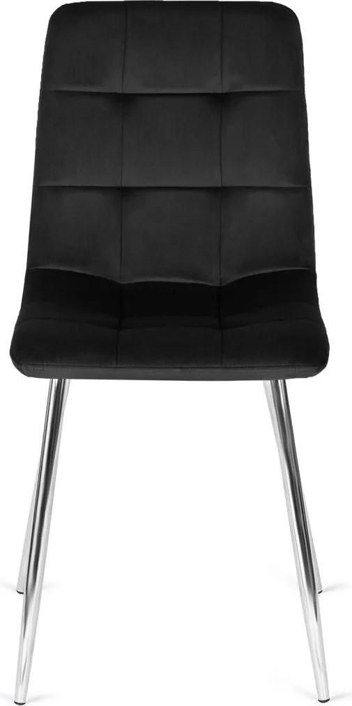 Szék fekete színben, bársony kárpittal CESAR