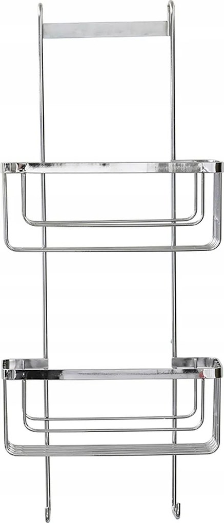 Zuhanyüveg polc Dupla króm akasztók