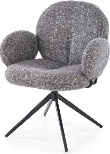 Szürke kárpitozott forgó szék étkező nappali fésülködőasztal K568