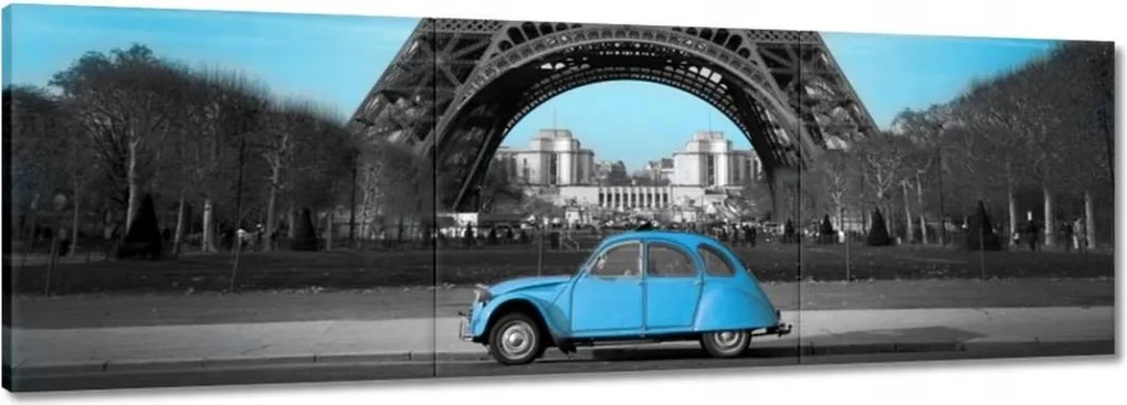 Vászonkép 150x50 Kék Párizs