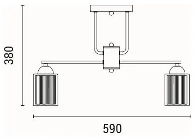 Felületre szerelhető csillár  5xE27/60W/230V