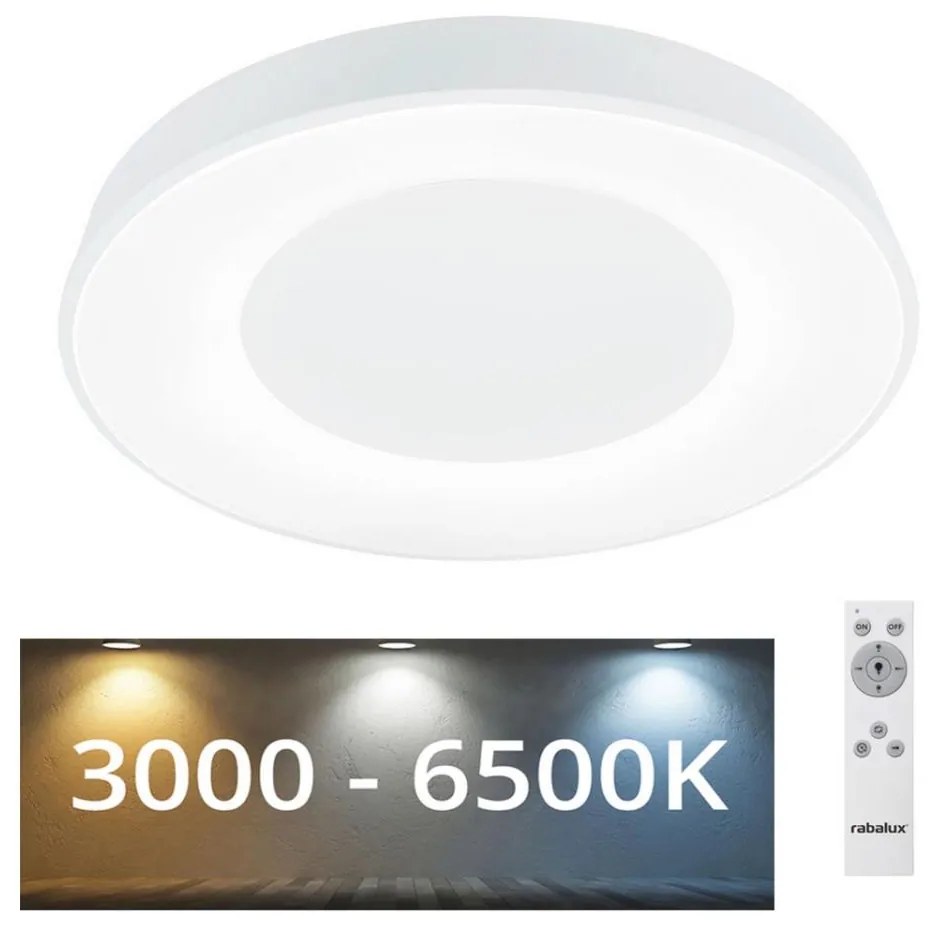 Rabalux LED állítható mennyezeti lámpa 38W 230V fehér + távirányító 3000-6500K
