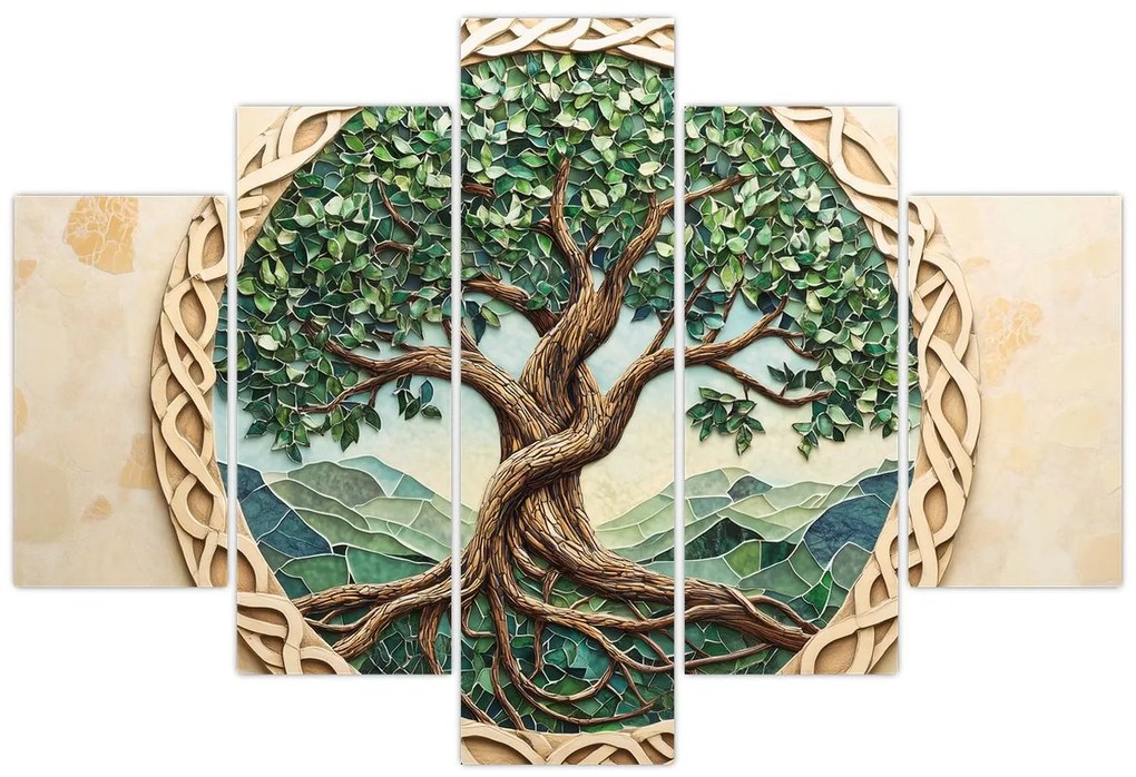 Kép – Fonott életfa (150x105 cm)