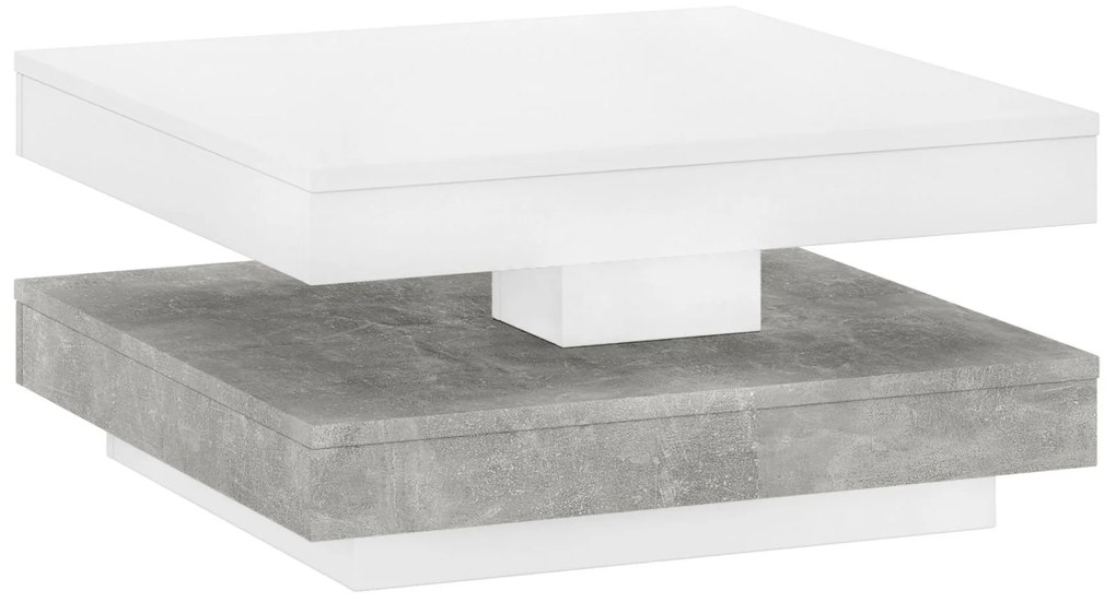 Dohányzóasztal MANDA (fehér + beton). 1091519