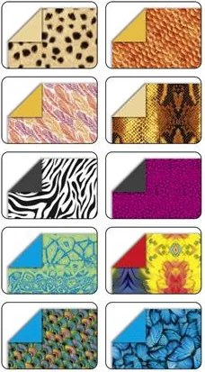 Origami papír, 15x15 cm, 80 g, 50 lap, FOLIA Wildlife, 10 különböző minta (FL4951515)