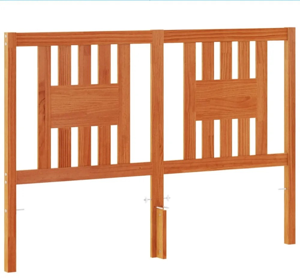 viaszbarna tömör fenyőfa fejtámla 140 cm