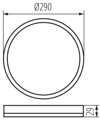 Kanlux 31503 - LED Fürdőszobai mennyezeti lámpa AZPO LED/18,5W/230V átm. 29 cm IP54 fekete