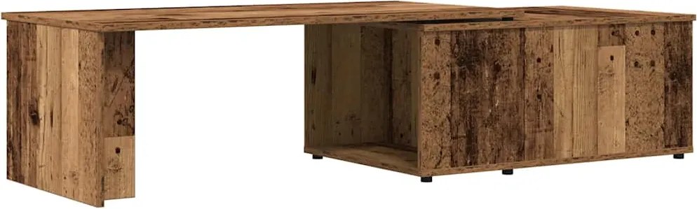vidaXL dohányzóasztal Régi fa 150x50x35 cm Gépelt fa