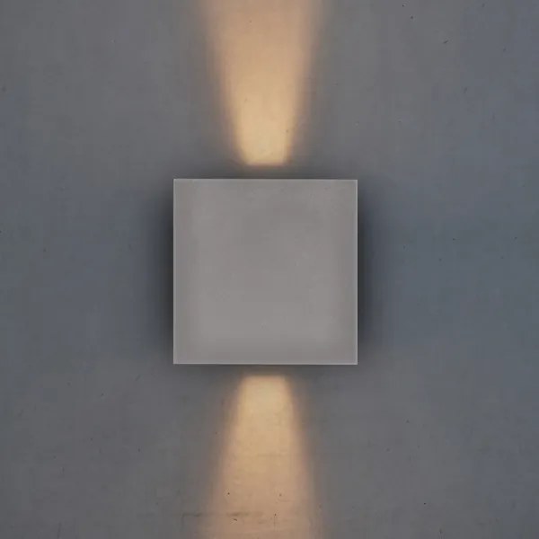 Brilagi - LED Kültéri fali lámpa CUBE LED/6W/230V szürke IP54