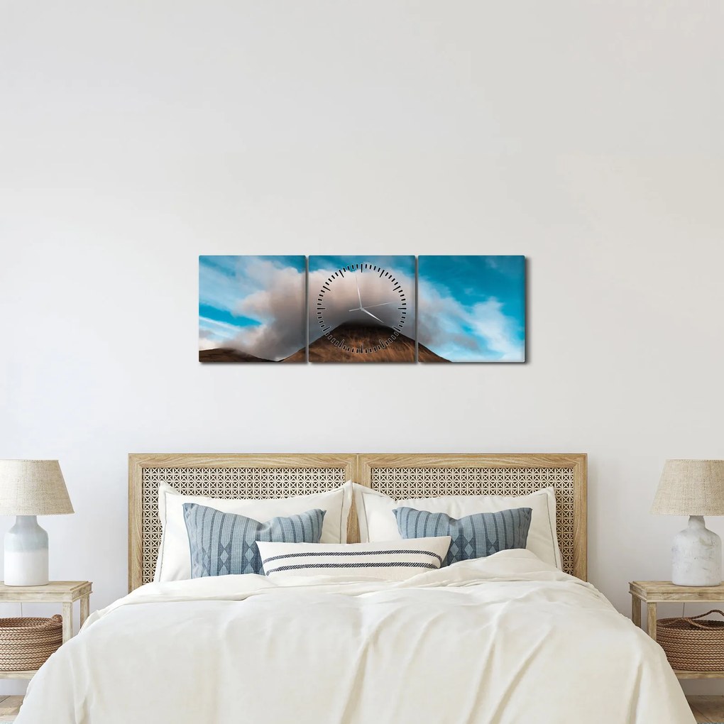Kép - Felhő a csúcs felett (órával) (90x30 cm)