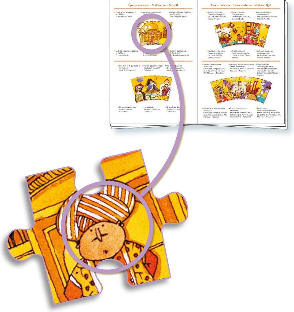 Megfigyeltető puzzle - Történelem, 350 db-os spirál puzzle - History + booklet