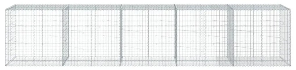 horganyzott vas gabion kosár fedéllel 500 x 100 x 100 cm