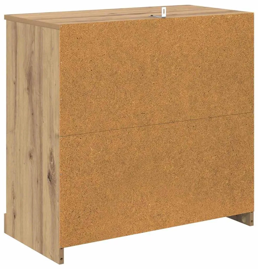 Oldalszekrények 2 pcs Artisan tölgy 70 x 35,5 x 67,5 cm Faanyag