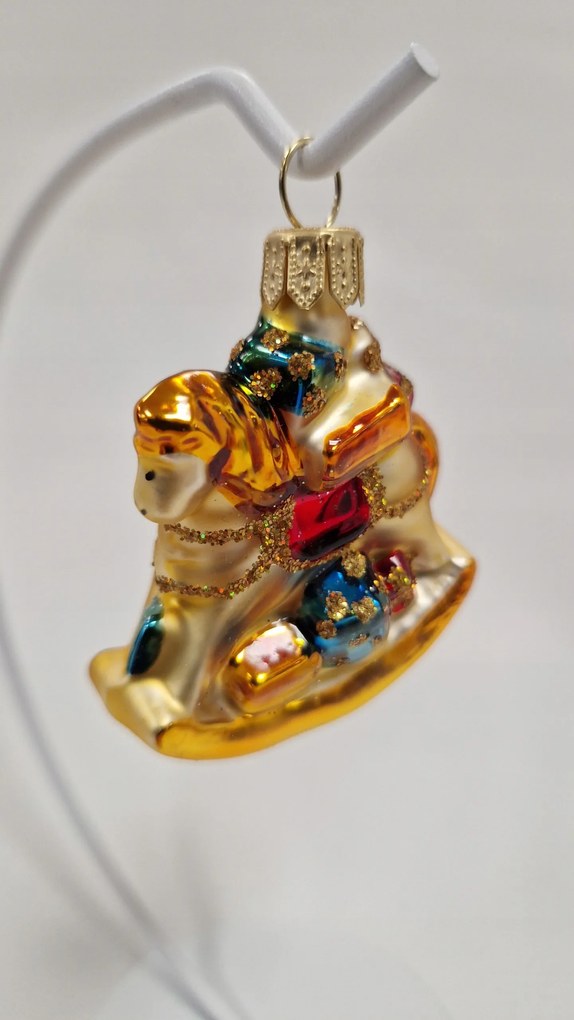 Karácsonyfadísz üvegből Ló a sarkon