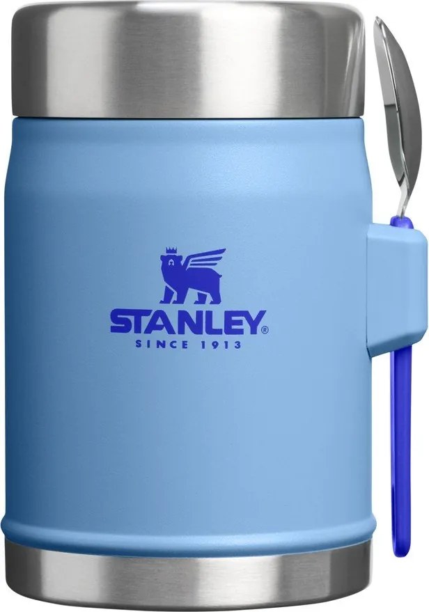 Kék rozsdamentes acél ételtartó termosz 400 ml Legendary Food Jar + Spork Blue Sky – Stanley