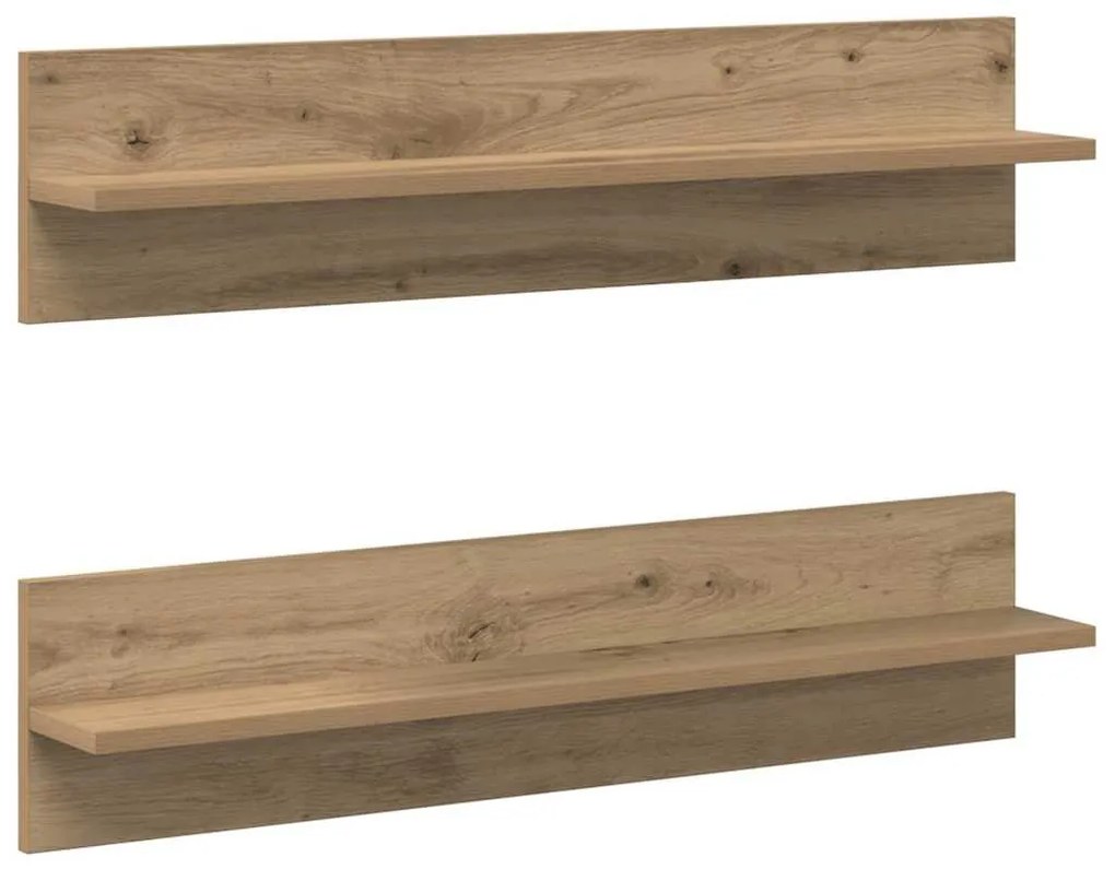 Falpolcok 2 pcs kézműves tölgy 80 x 11.5 x 18 cm Faanyag
