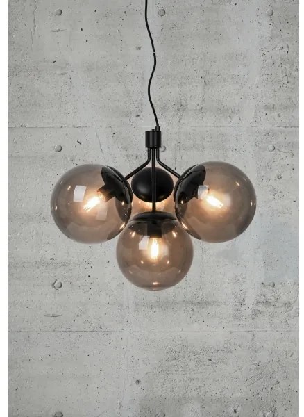 Nordlux - Csillár zsinóron IVONA 4xE27/28W/230V fekete