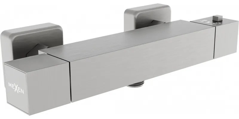 Mexen Cube termosztatikus zuhanycsapok, Sötétszürke - 77200-66