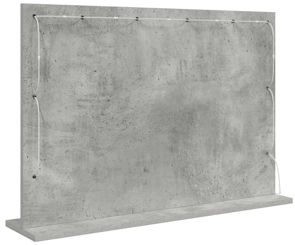 pipere tükör Beton szürke Üveg 80 x 55 x 18 cm Tükör