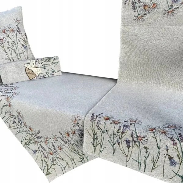 Eden Asztalterítő Levendula és margaréta 40x140 cm Chenille 0,4x1,4 m