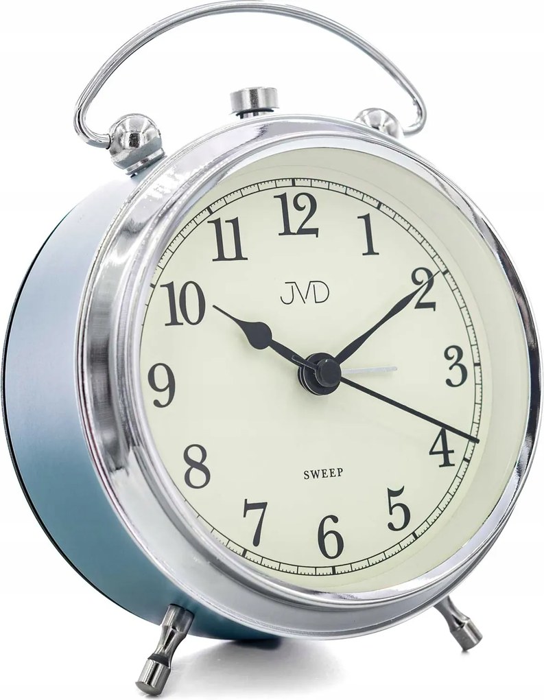 Ébresztőóra Jvd SRP2619.1 Kék Retro Csendes Fém Mechanizmus