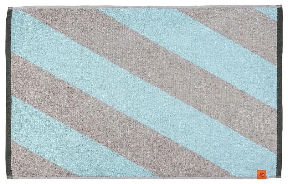 Mentazöld bio pamut fürdőszobai kilépő 50x80 cm Diagonal – Mette Ditmer Denmark