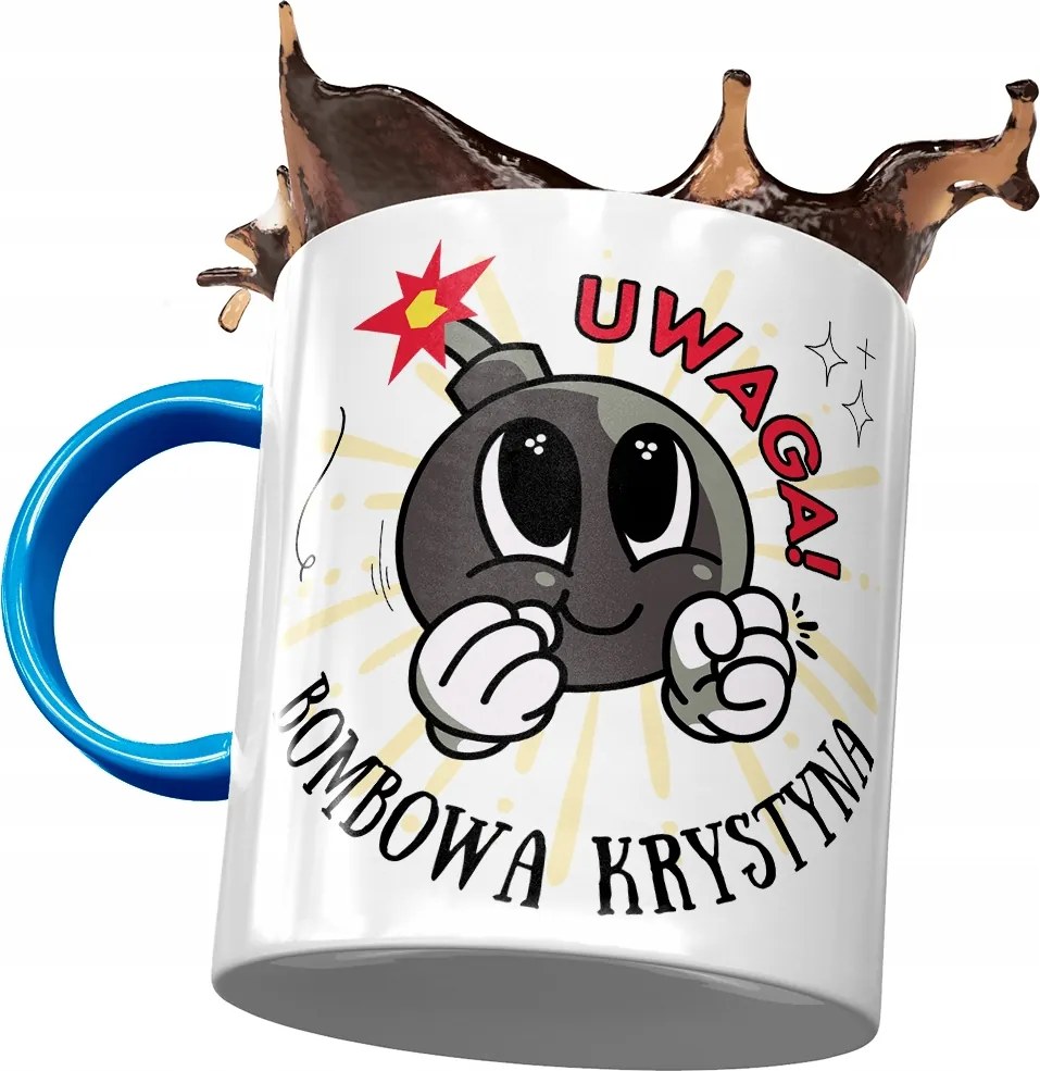 Kék Bögre Krisztina Barátnőnek Ajándék Nyomtatott Fotóval