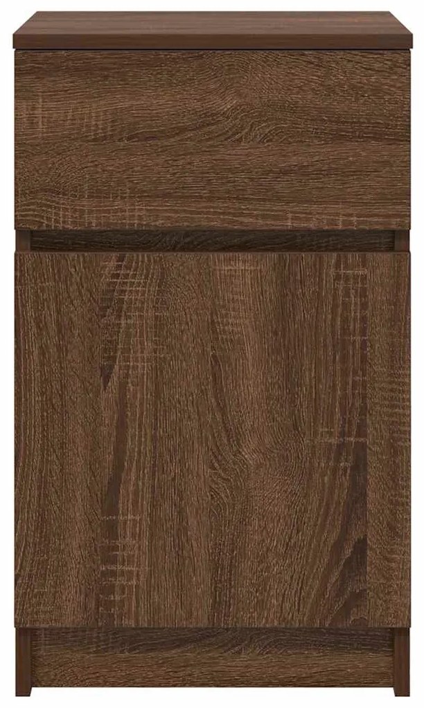 barna tölgyszínű szerelt fa éjjeliszekrény 39x35x65 m