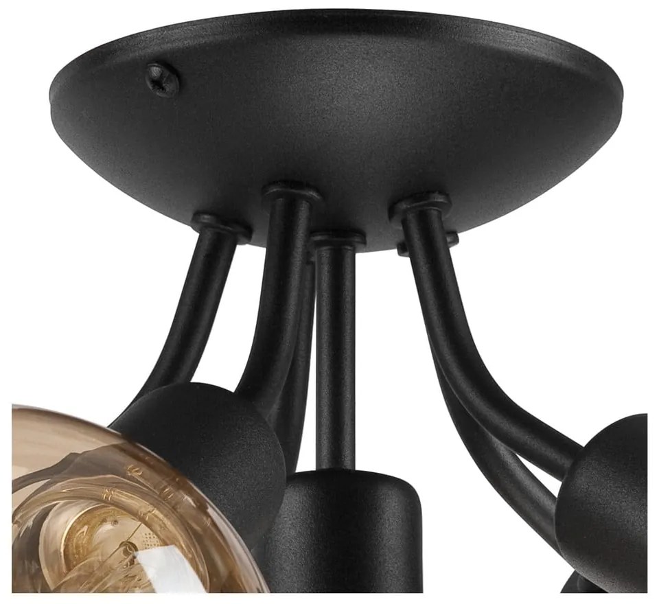 Fekete mennyezeti lámpa lámpabúra nélkül Viggo – LAMKUR