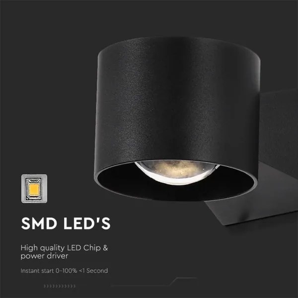 LED Kültéri fali lámpa LED/5W/230V 4000K IP65 fekete