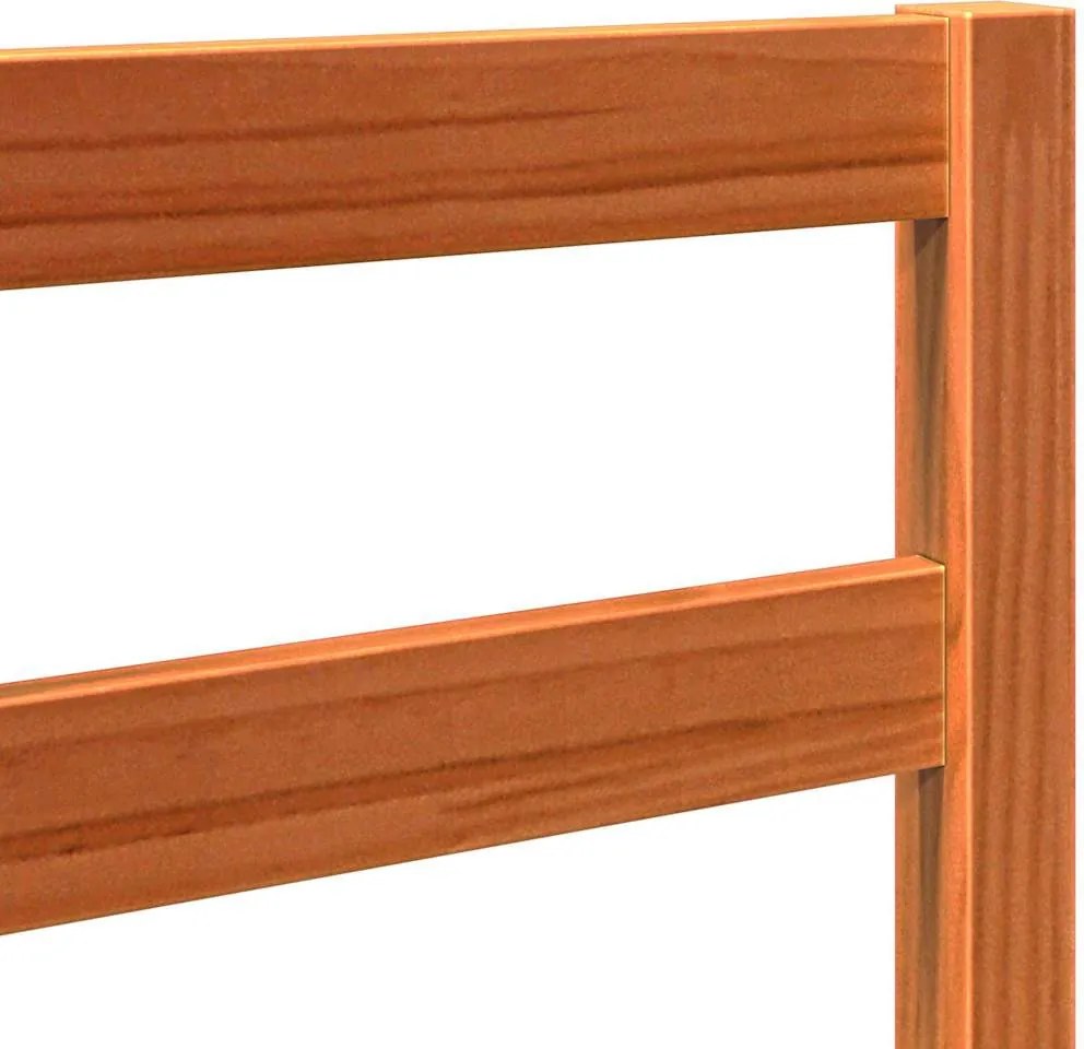 Ágyszerkezet Fejtámla fejtámlával Viaszbarna 145.5 x 4 x 104 cm